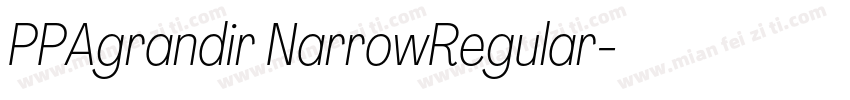 PPAgrandir NarrowRegular字体转换